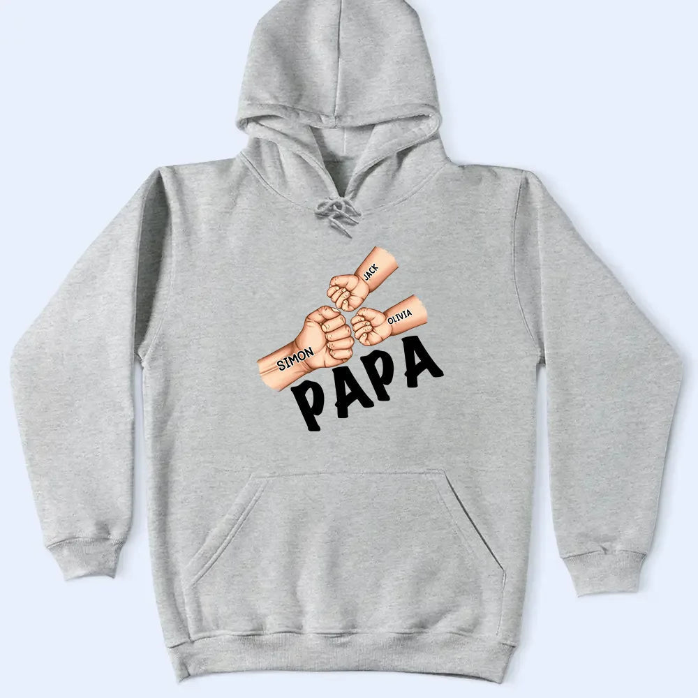 Dad Grandpa Fist Punch - Personalized T Shirt