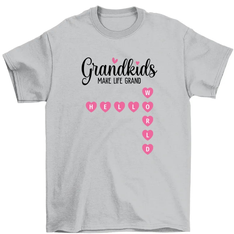 Favorite People Call Me Grandma Crossword Puzzle Art - Personalized Shirt - Mother's Day Gift For Grandma