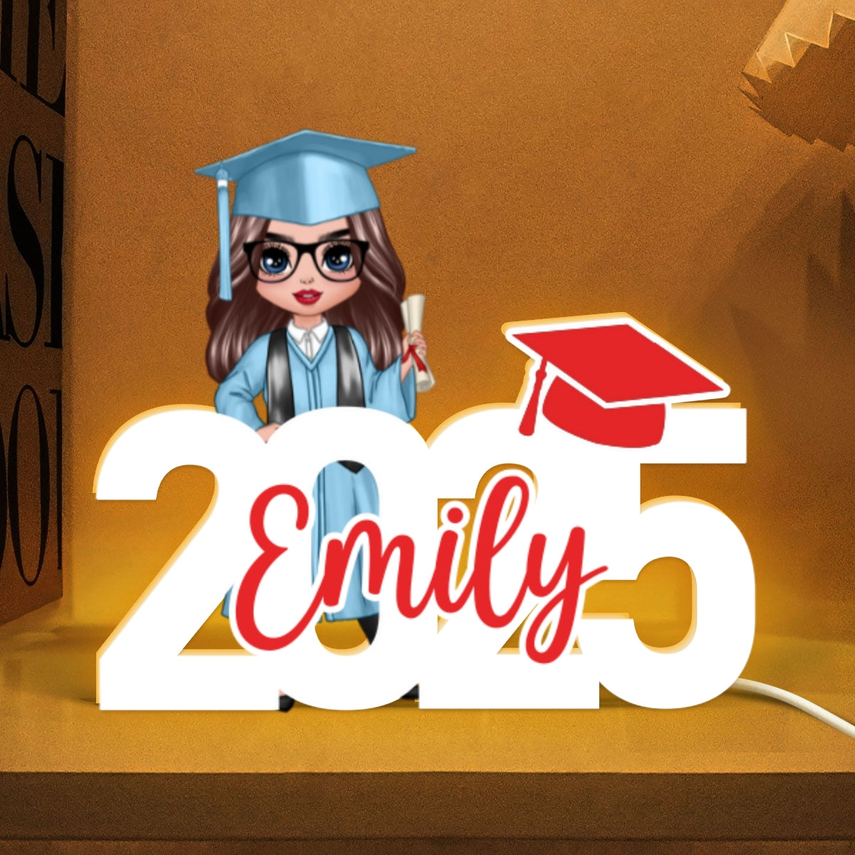 2025 Graduation New Chapter Personalized Light Box, Graduation Gift