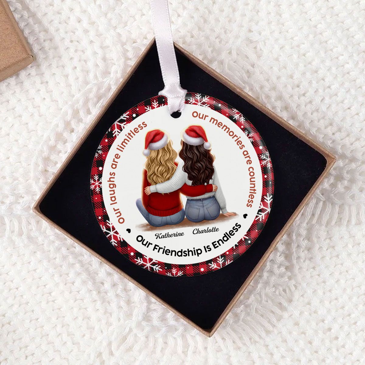 Personalized Best Friends Christmas Ornament – Cherishing Endless Laughter and Memories