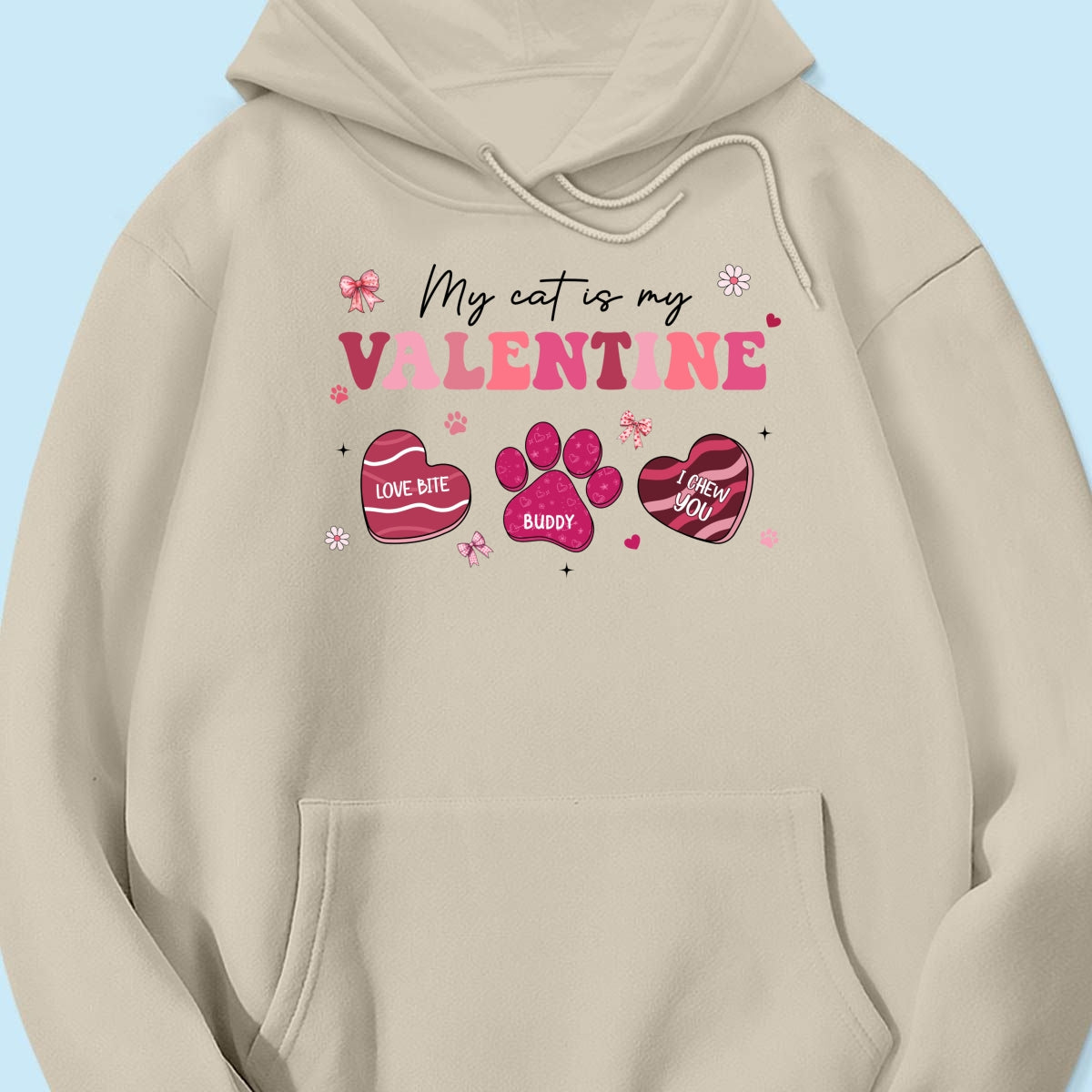 My Dogs Cats Are My Valentine Coquette Paw Valentine's Day Gift For Pet Lover Personalized Shirt