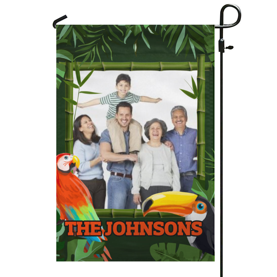 Personalized Tropical Birds House Flag & Garden Flag