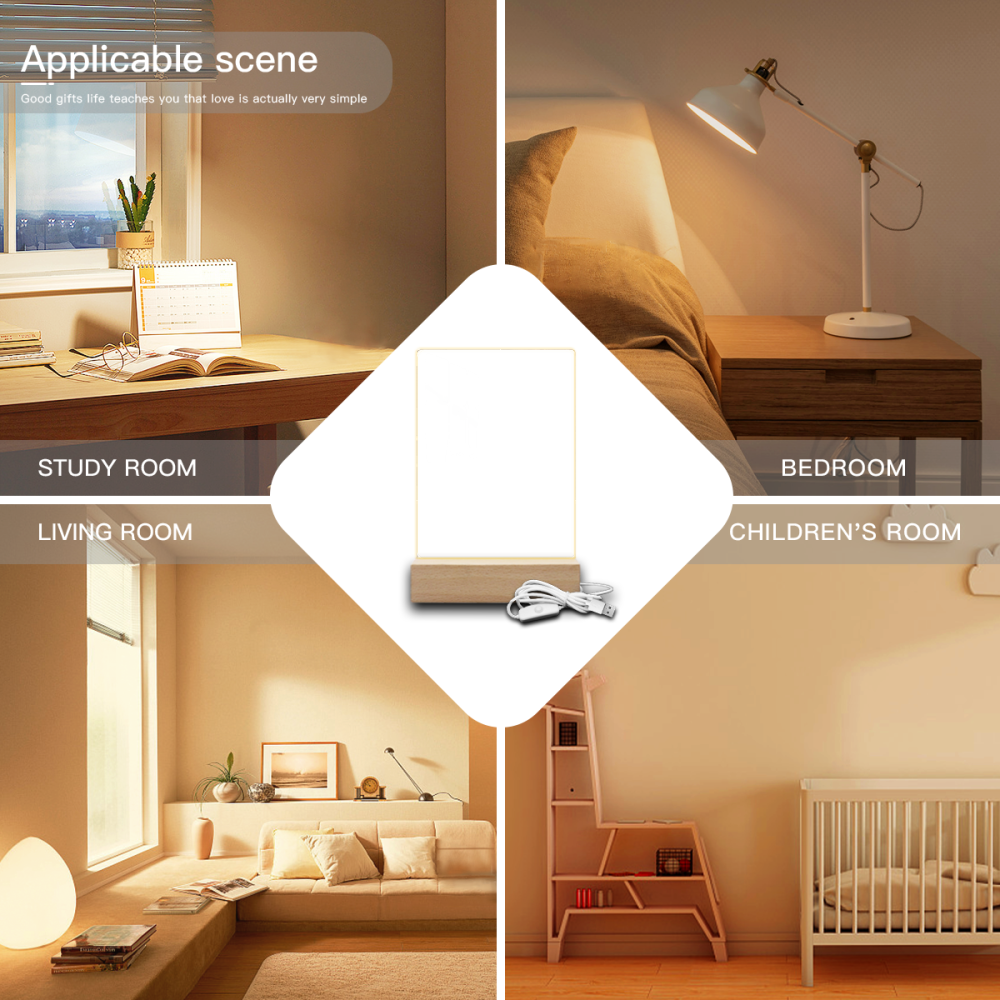 Wie die Mutter so die Tochter - Mutter Geschenk - Personalisierte rechteckige Acrylplatte LED Lampe Nachtlicht