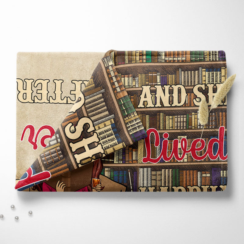 Reading Chibi Just A Girl Who Loves Books - Personalized Custom Fleece Blanket