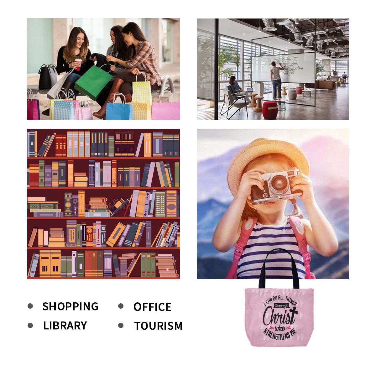 I can do all things through Christ Breast Cancer Canvas Bag No.F9EK8K