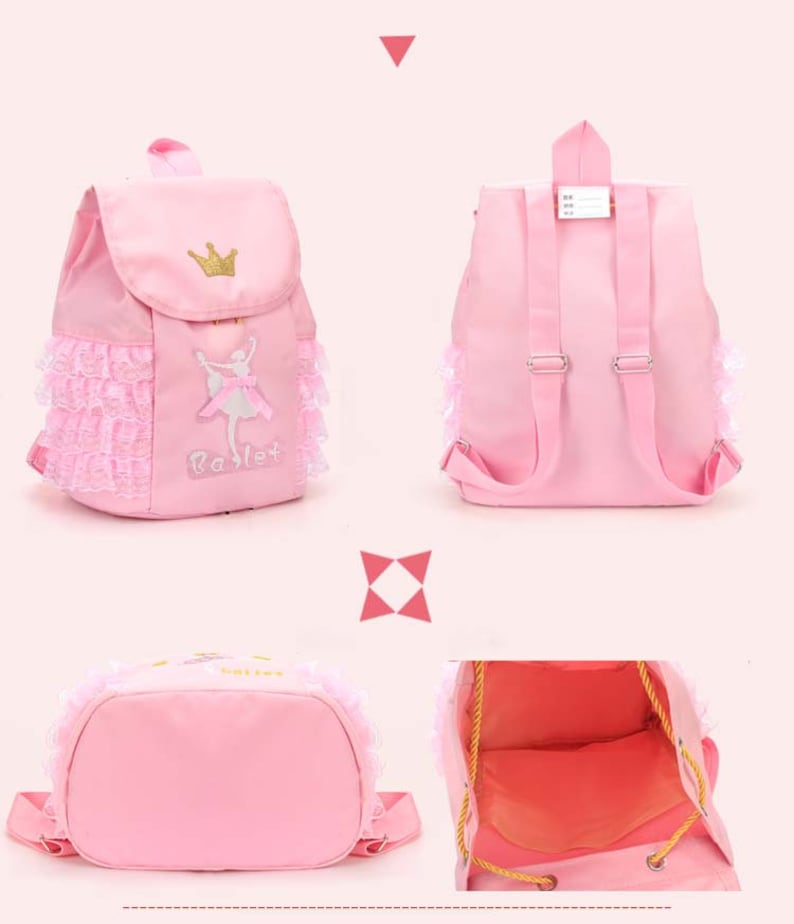 Dance Bags, Toddler Ballet Backpacks, Personalized Name Ballerina Bag, Gift For Girl