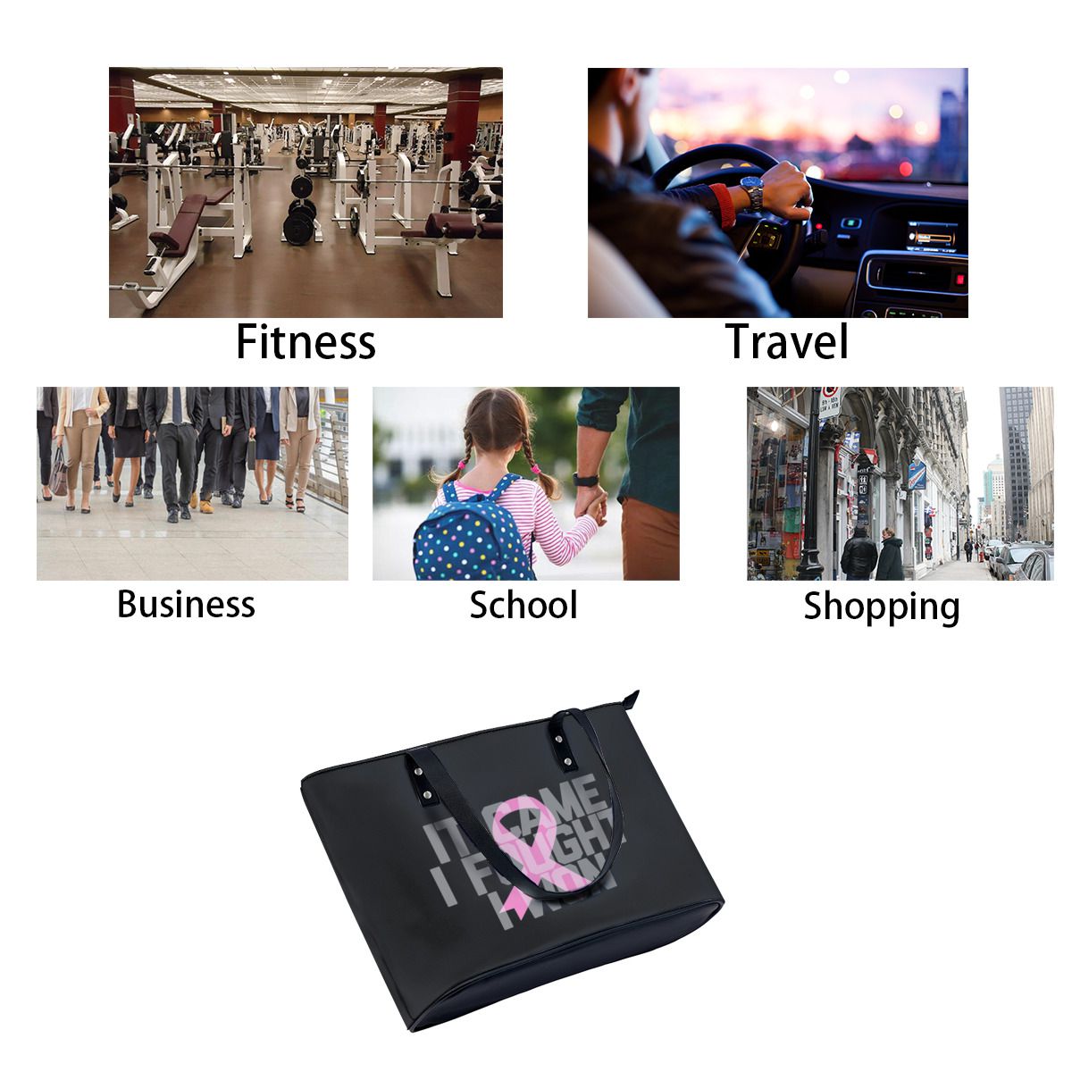 It Came I Fought I Won Breast Cancer Awareness Shoulder Bag No.P7HIZ9