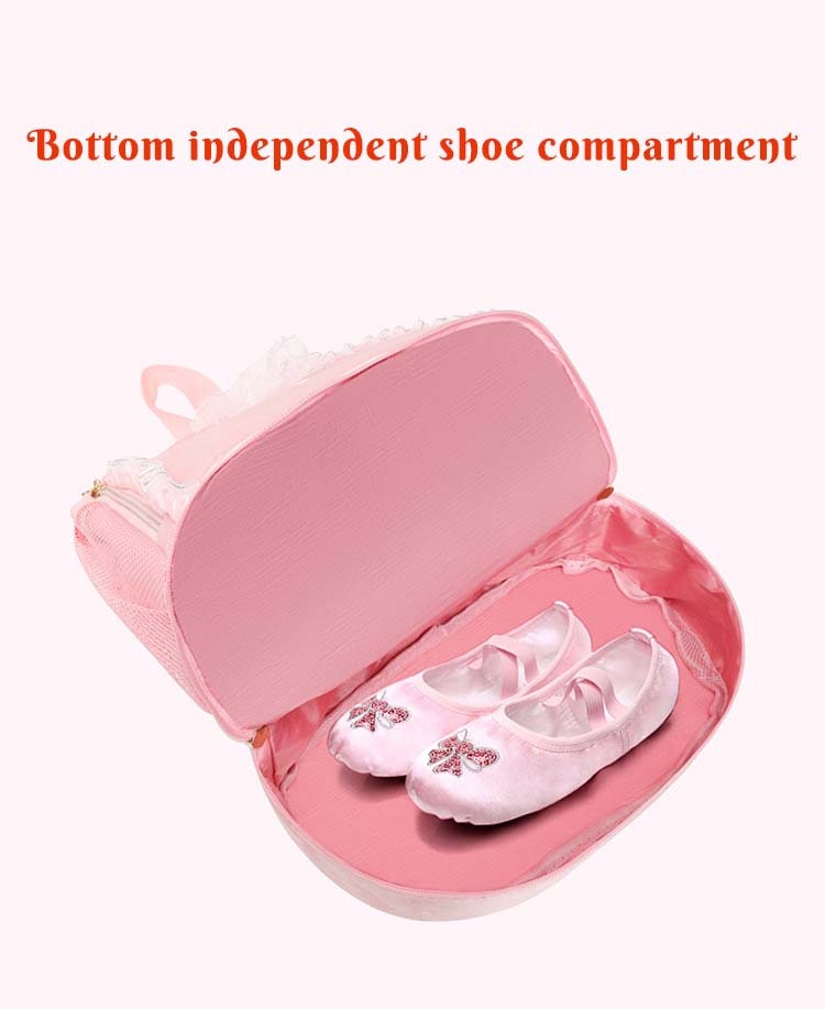 Dance Bags| Personalized Kids Ballerina Backpacks | Girl Preschool Book Bag with Shoe Compartment