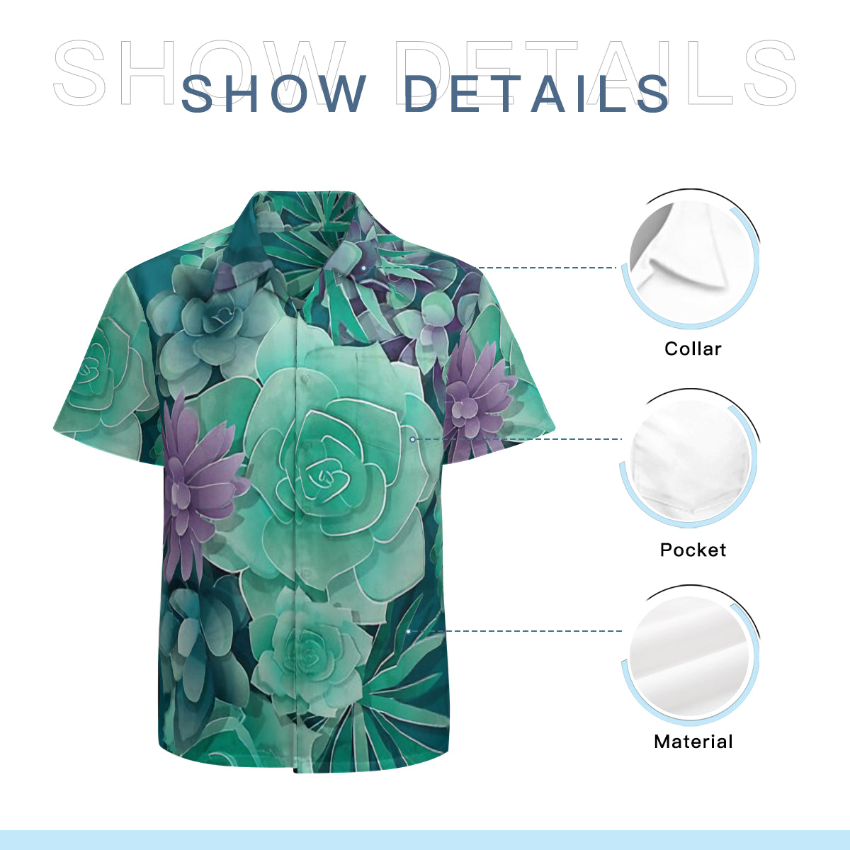 Succulent Love I Mask Hawaiian Shirts No.XRNNEZ