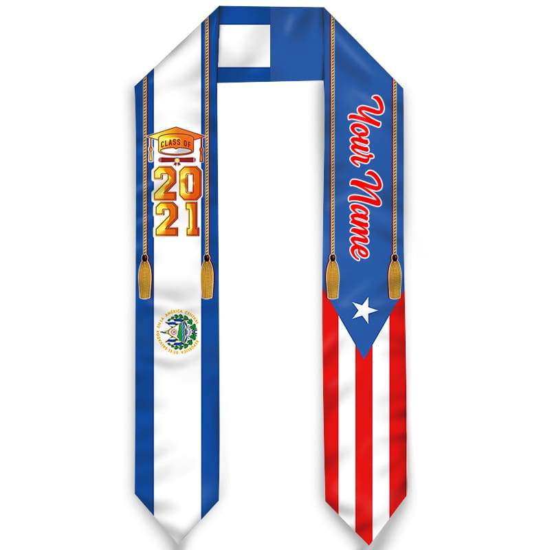 Country Flag Class of 2023 Stoles Sash, Graduation Gift, Senior Gift