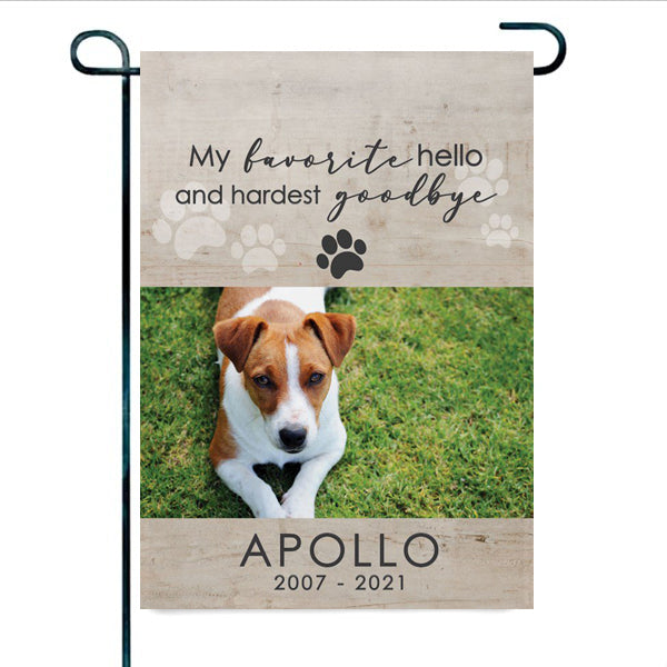 Personalized Hardest Goodbye Garden Flag
