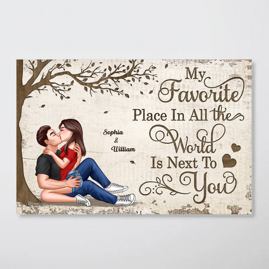 Favorite Place In All The World Sexy Couple Back View Personalized Poster