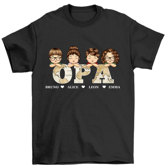 Opa Großvater - Personalisiertes T Shirt