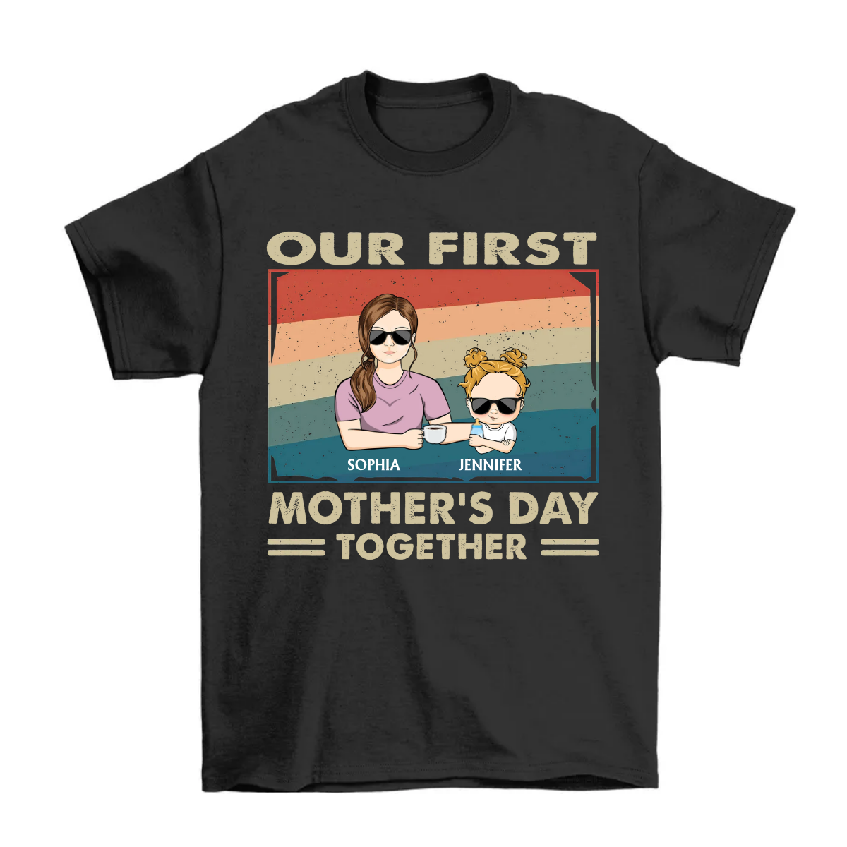 Our First Mother's Day Together - Gift For Mom, Mother, Grandma - Personalized T Shirt