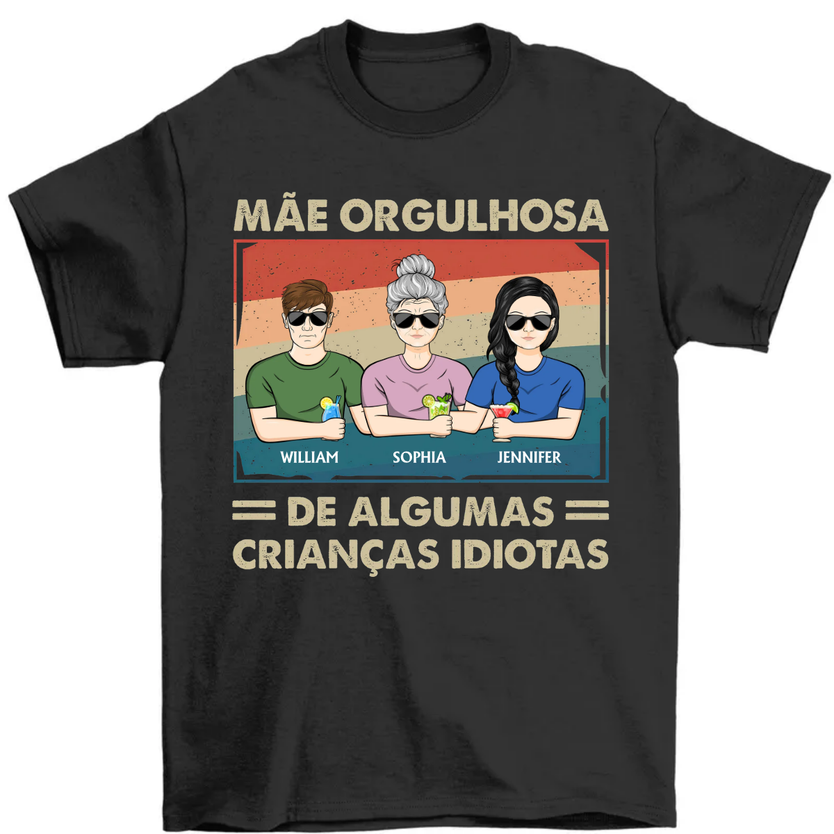 Mãe Orgulhosa - Presente Para Mamãe, Mãe, Vovó - T Shirt Personalizado