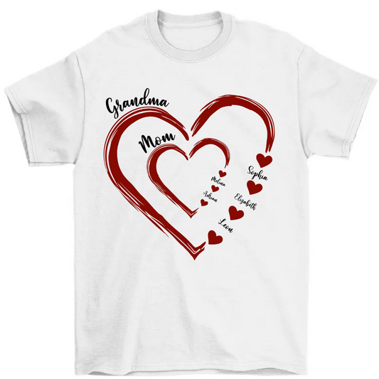 Mom's Grandma's Sweethearts - Gift For Mother, Grandmother - Personalized T Shirt