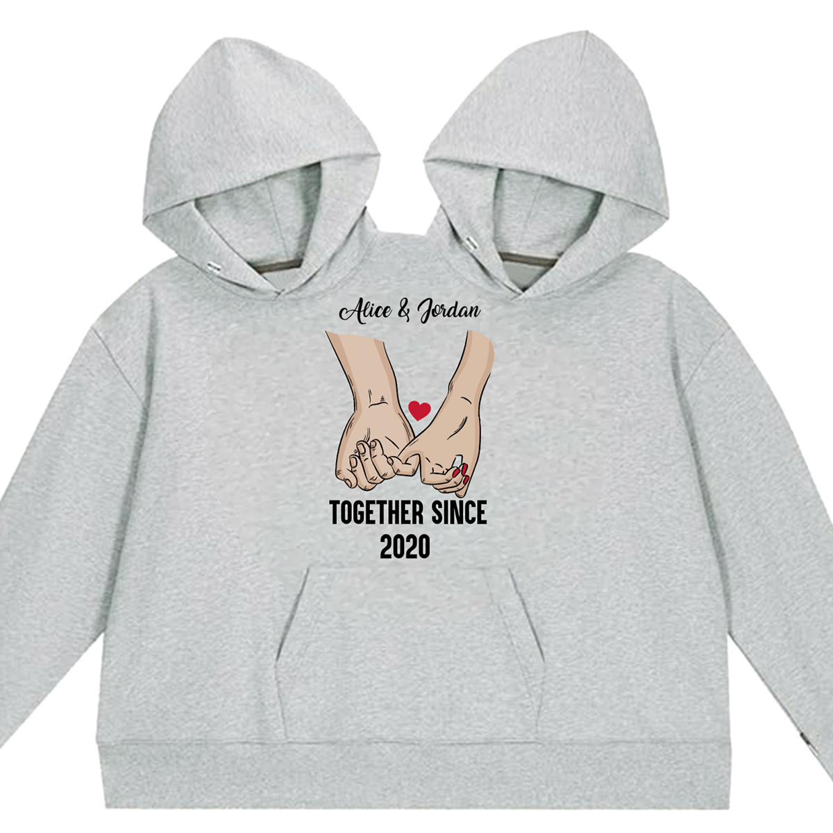 Couple Together Since Personalized Couple One-Piece Hoodie Sweatshirt