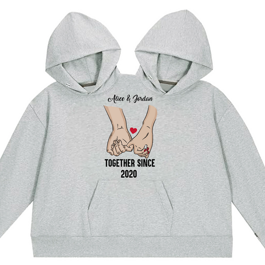 Couple Together Since Personalized Couple One-Piece Hoodie Sweatshirt