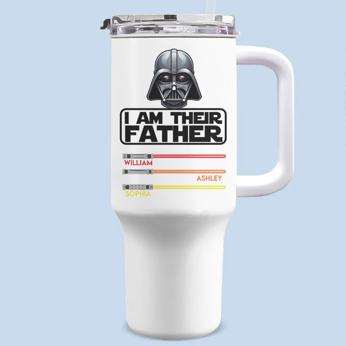 I Am Their Father - Gift For Father -  Personalized 40oz Tumbler With Straw