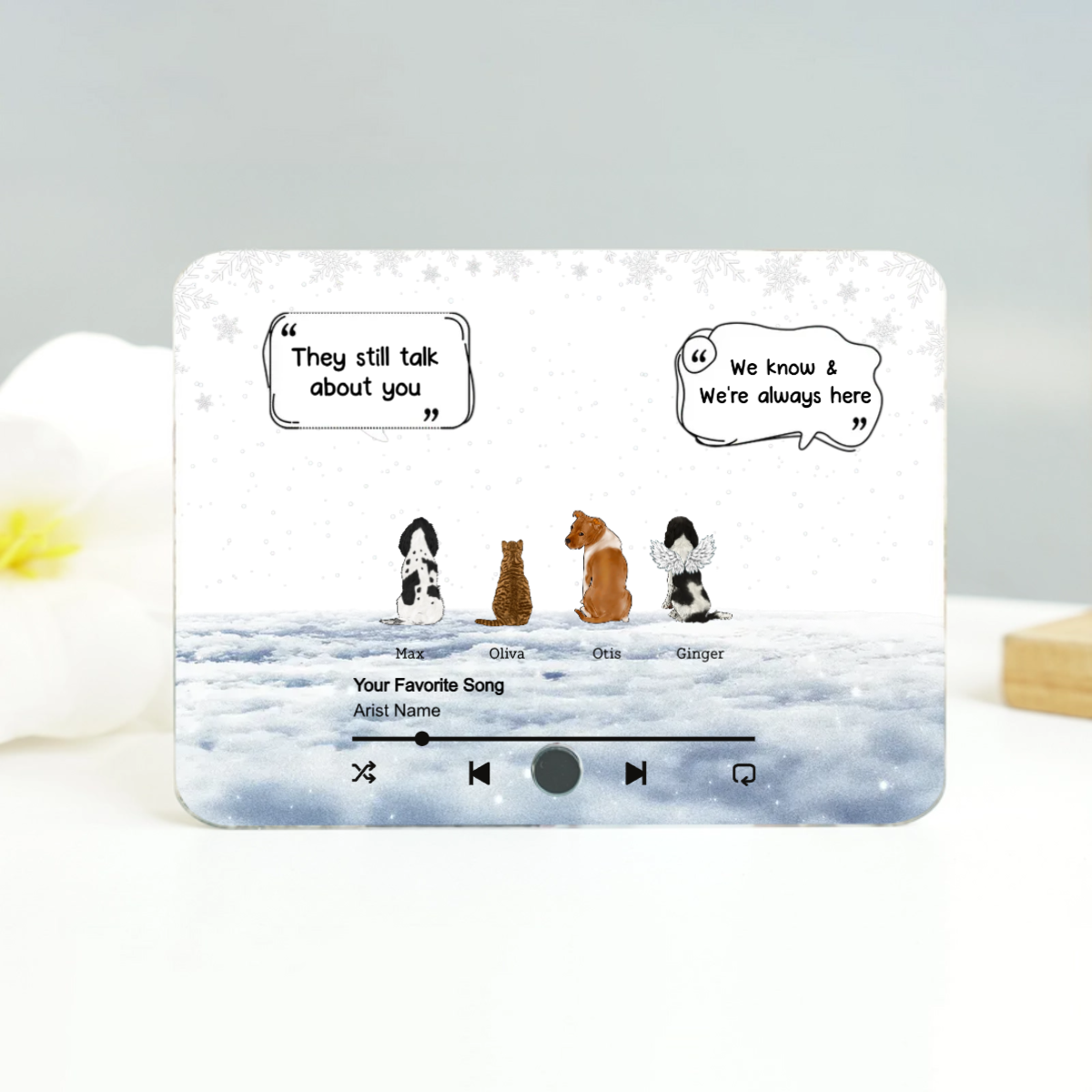 They Still Talk About You - Memorial Gift For Pet Lovers - Personalized Music Fridge Magnet