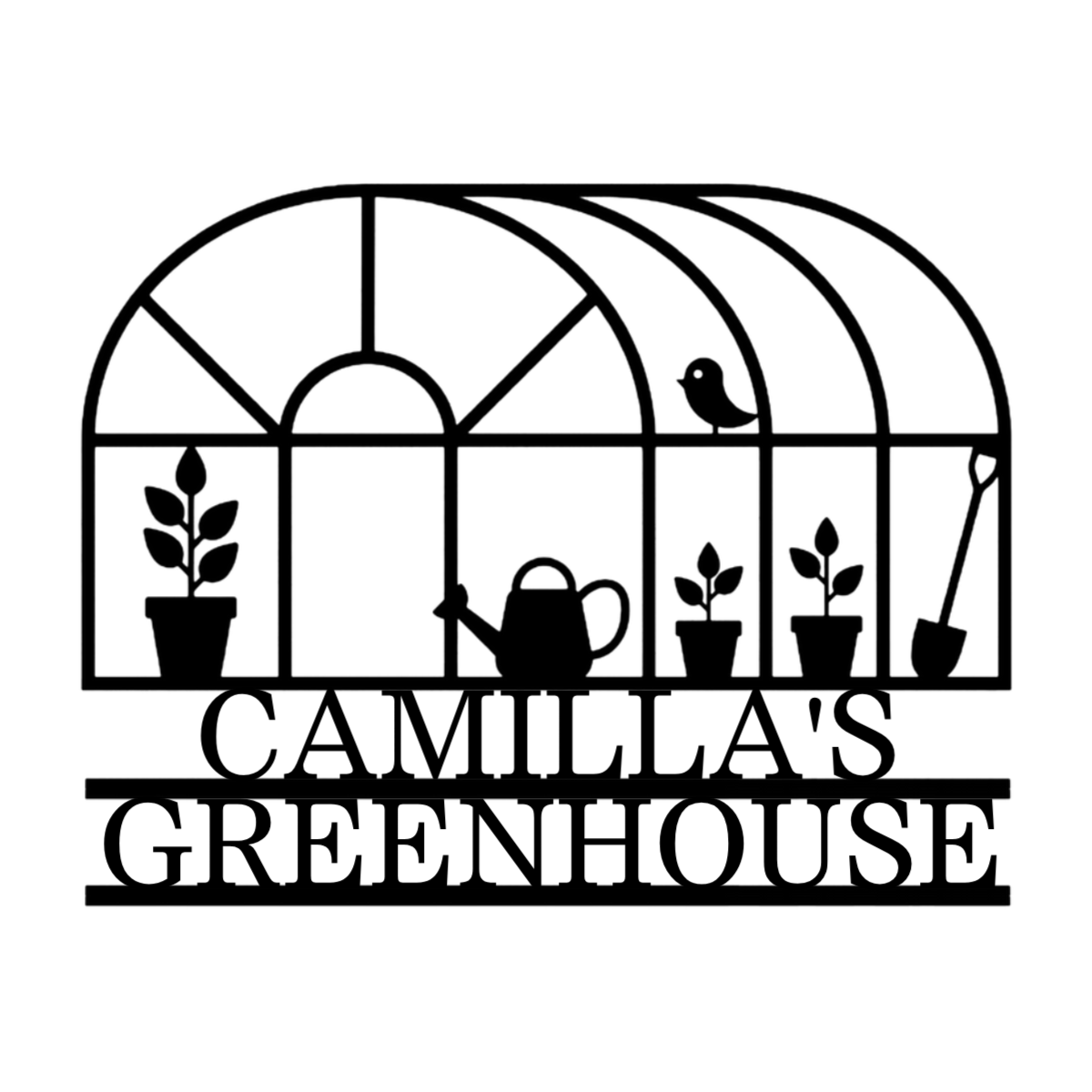 Greenhouse Decorations Metal Sign Hanging Personalized Garden Sign