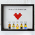 Heart Family Wall Decor, Brick Figure Family, Create Your Own Minifig Family Frame, Personalized Family Wall Art