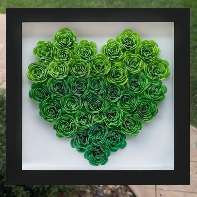 Couple Holding Personalized Heart Rose Shadow Box