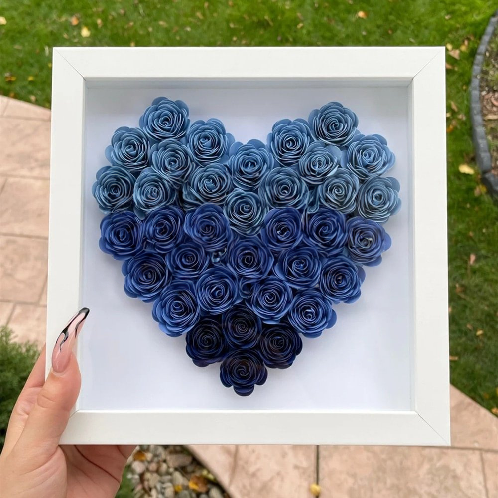 My Missing Piece Valentine‘s Day Gift For Her Gift For Him Personalized Heart Rose Shadow Box