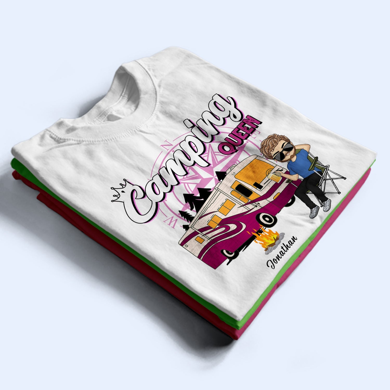 Camping Queen - Gift For Camping Lovers - Personalized Custom T Shirt