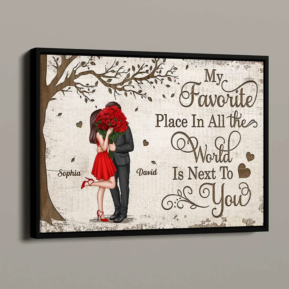 Favorite Place In The World Elegant Couple Personalized Poster