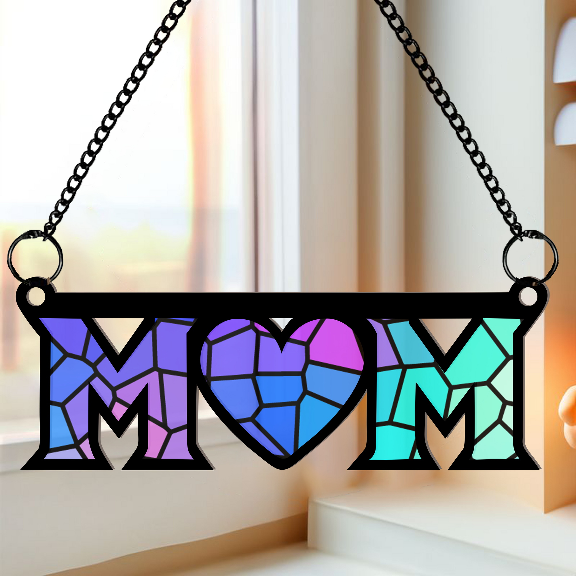 Mother's Day Gift For Mom - Personalized Window Hanging Suncatcher Ornament