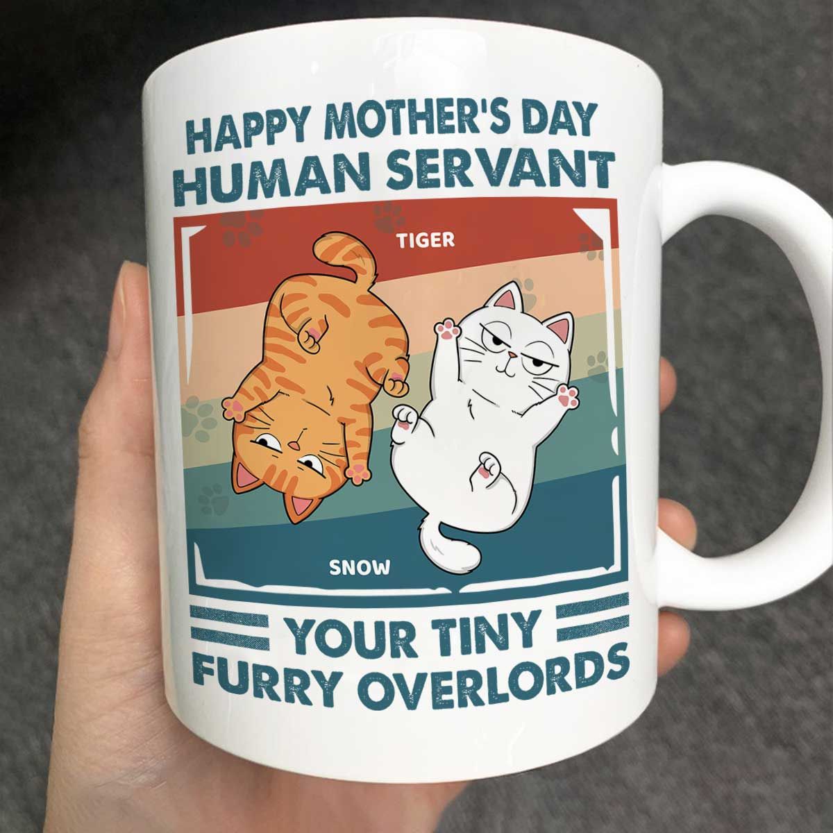 Happy Mother's Day Human Servant Retro Personalized Mug