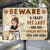 Beware A Crazy Dog & Cat Lady - Personalized Classic Metal Signs