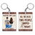 Couple All Because Two People Swiped Right - Gift For Couples - Personalized Custom Rectangle Acrylic Keychain