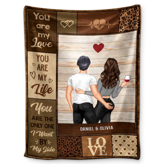 Couple Back Side You Are My Love You Are My Life - Gift For Couples - Personalized Fleece Blanket