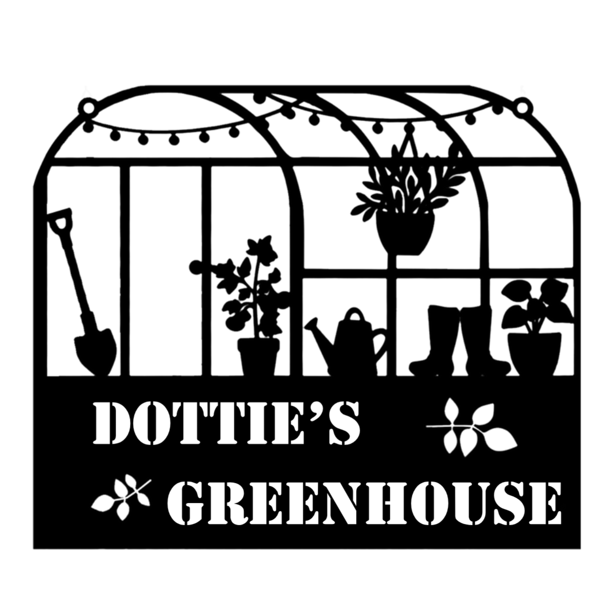 Personalized Hanging Metal Greenhouse Decorations Sign, Custom Gardener Gift
