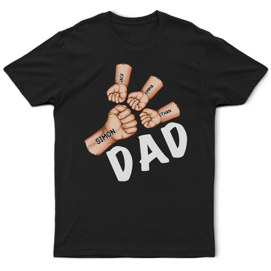 Dad Grandpa Fist Punch - Personalized T Shirt