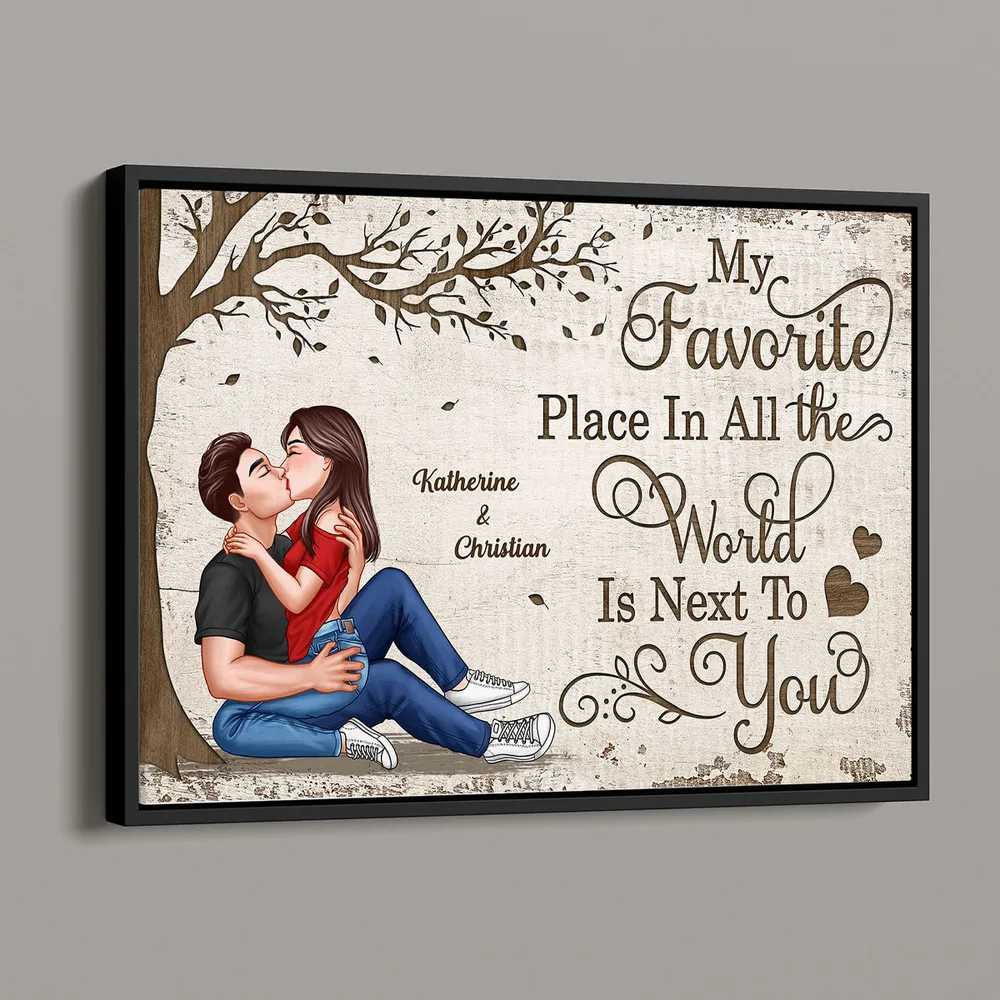 Favorite Place In All The World Sexy Couple Back View Personalized Poster