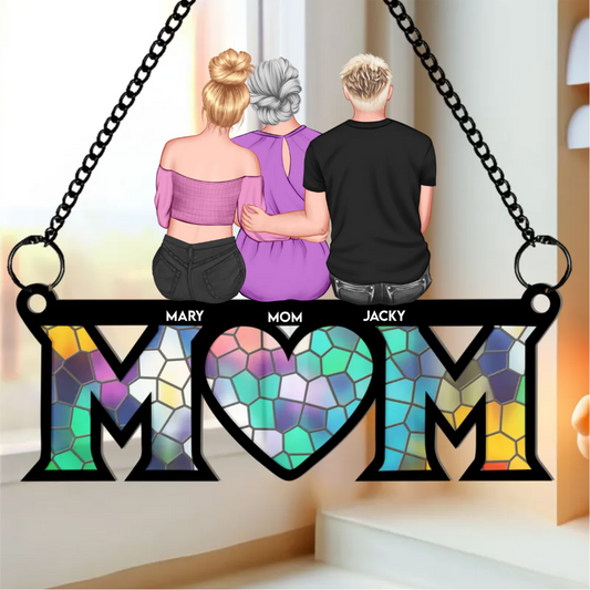 Mother's Day Gift For Mom - Personalized Window Hanging Suncatcher Ornament