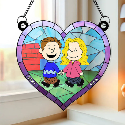 Personalized Gifts For Couple Suncatcher Ornament Handing Couple