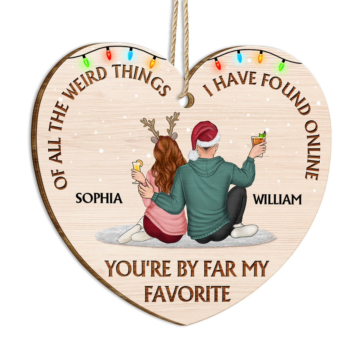 Miss You Everyday - Personalized Custom Shaped Wooden Ornament