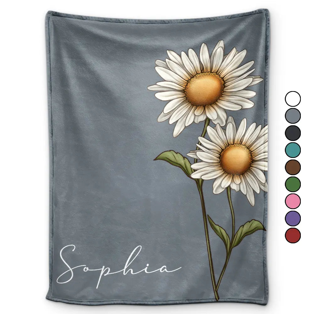 Birth Month Flowers Bloom Where You're Planted - Personalized Fleece Blanket