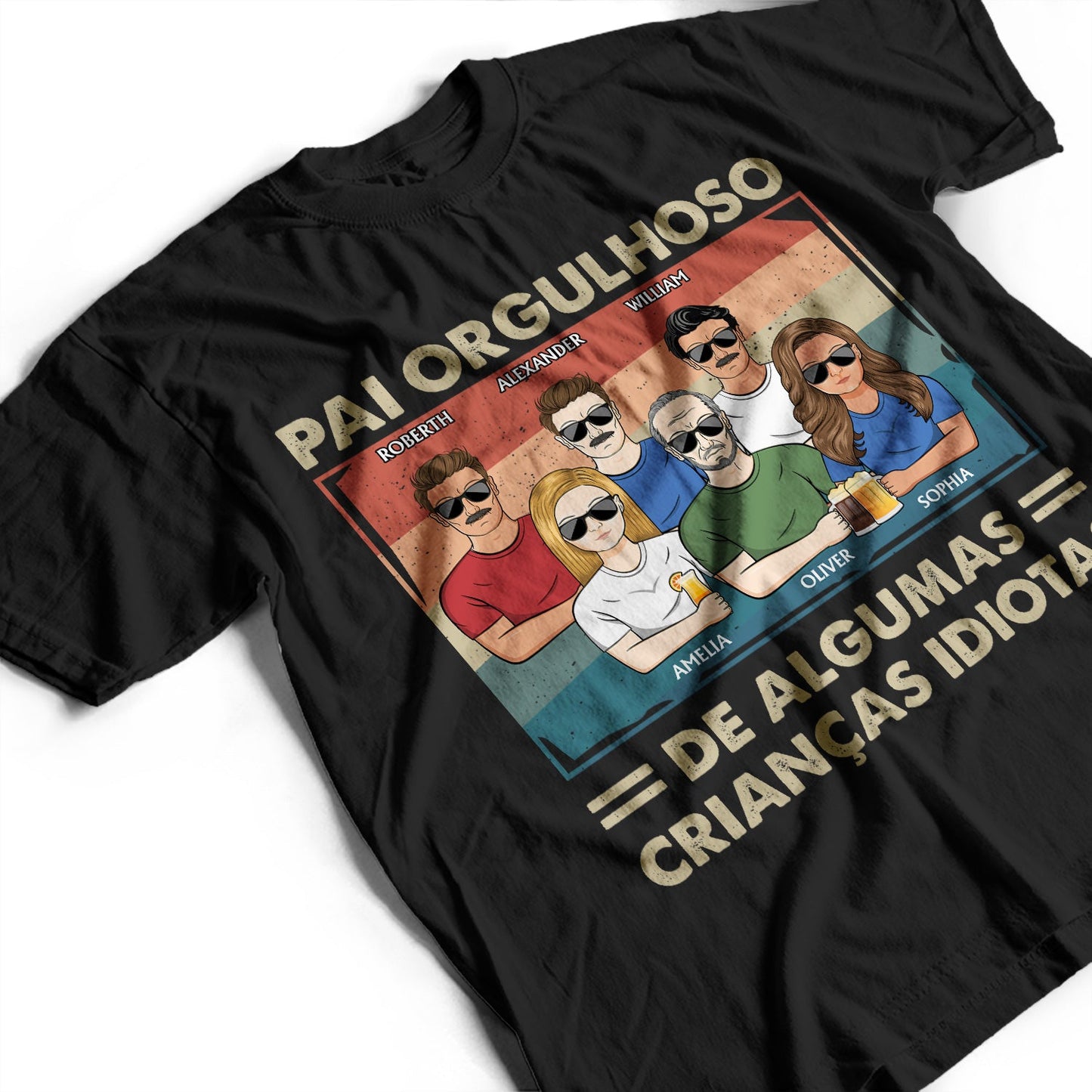 Pai Orgulhoso - Presente Para Papai, Papai, Vovô - T Shirt Personalizado