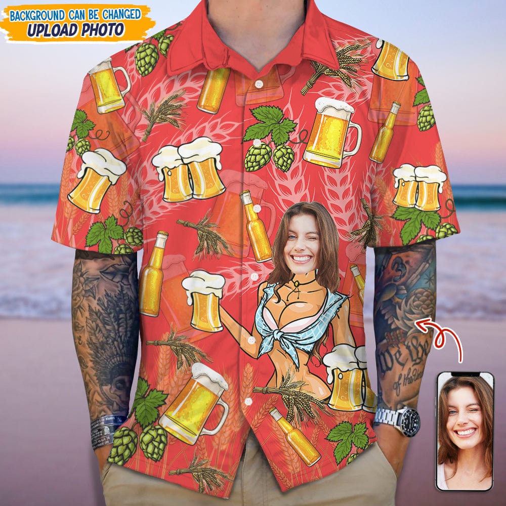 Custom Face Photo - Gift For Husband And Boyfriend - Personalized Custom Hawaiian Shirt