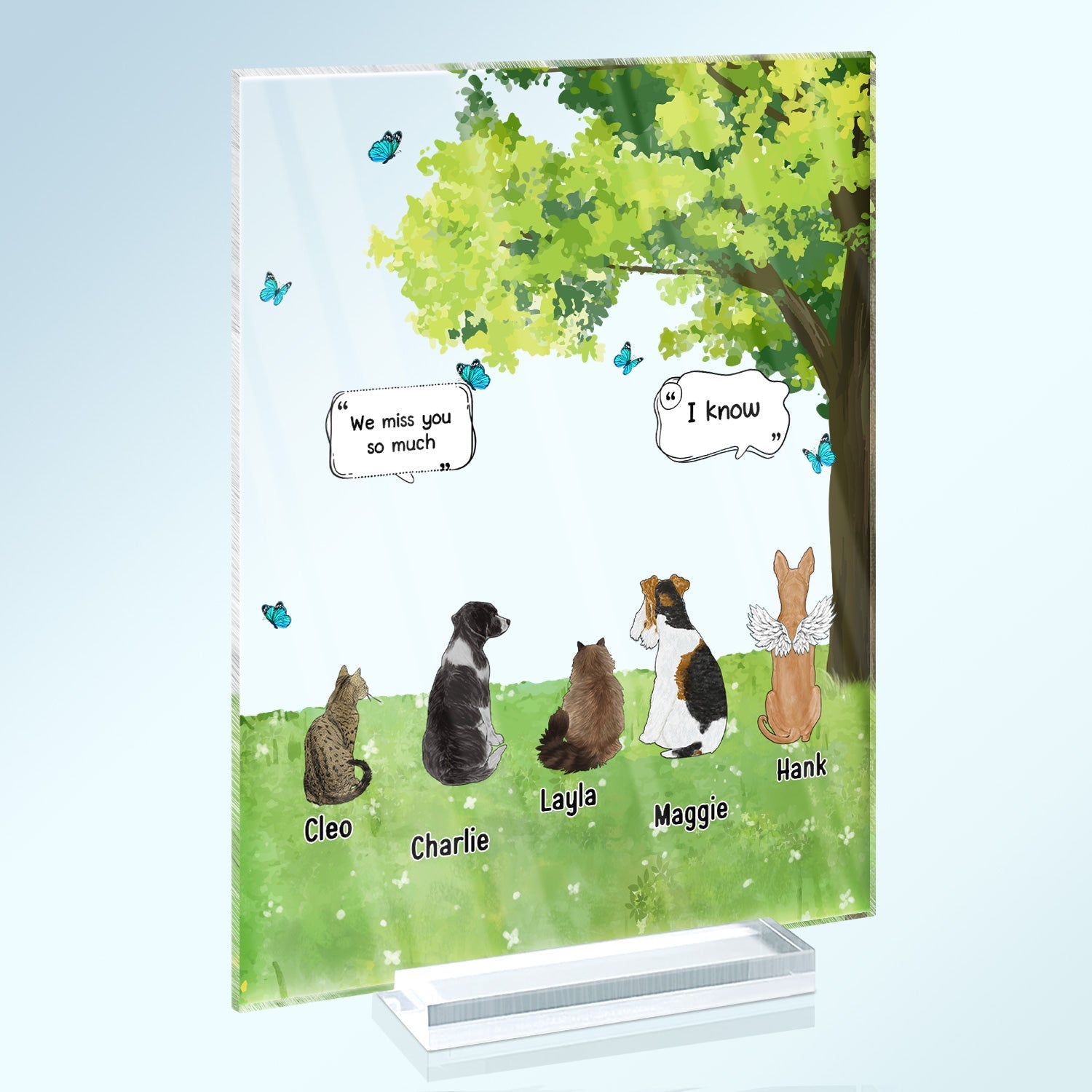 They Still Talk About You Grass - Memorial Gift For Pet Lovers - Personalized Vertical Rectangle Acrylic Plaque