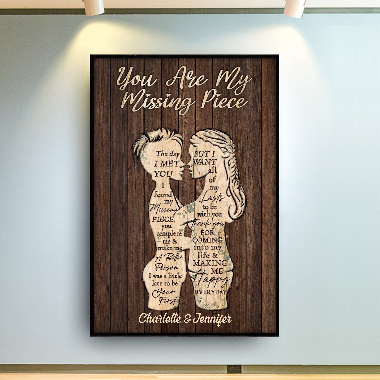 You Are My Missing Piece - Anniversary Gift For Couples - Personalized Poster