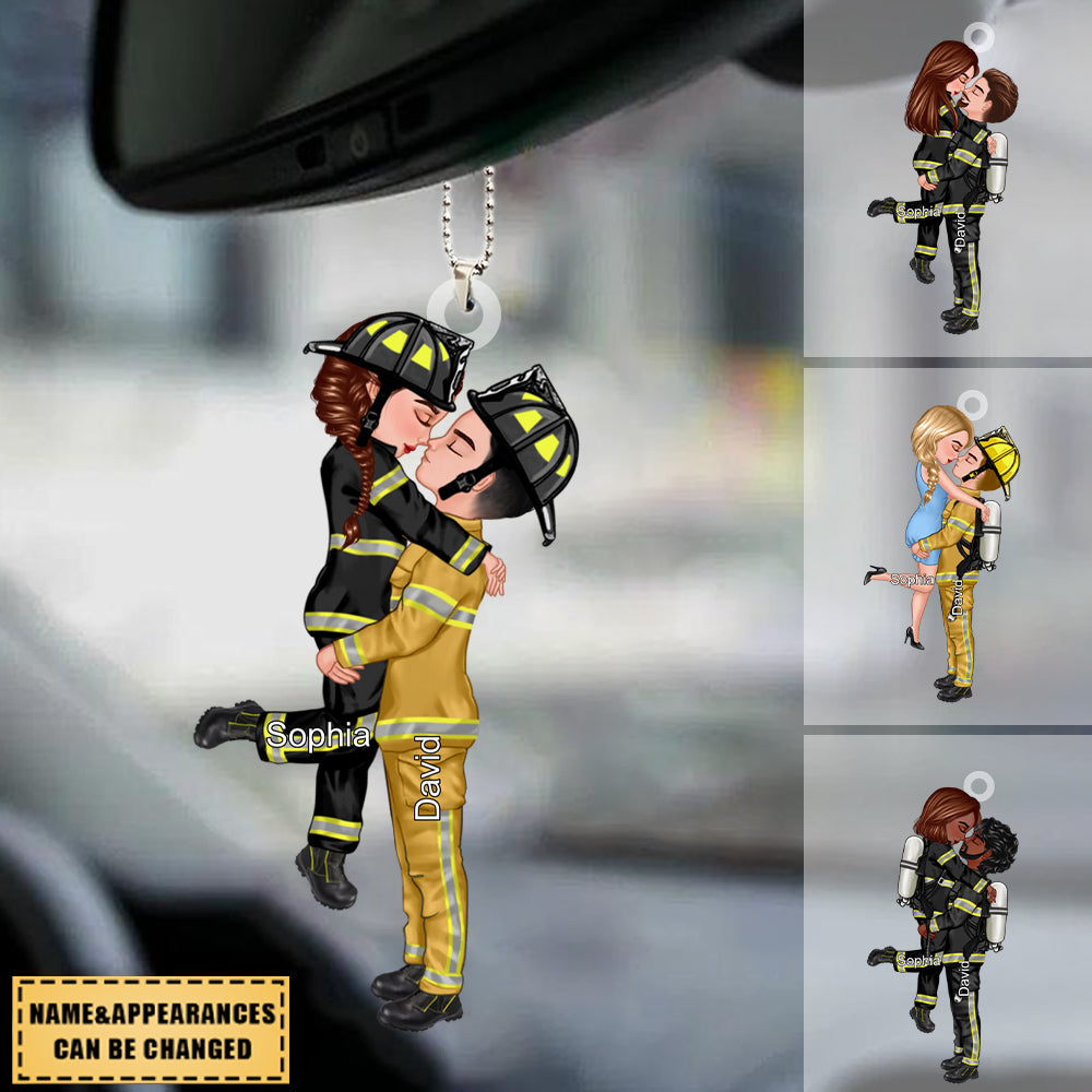 Personalized Ornament, Couple Portrait, Firefighter, Nurse, Police Officer, Teacher, Gifts by Occupation