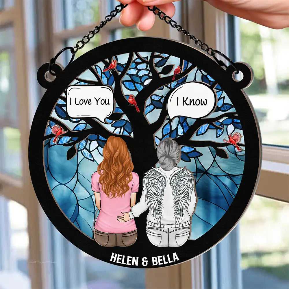 Cardinal I Miss You - Personalized Window Hanging Suncatcher Ornament