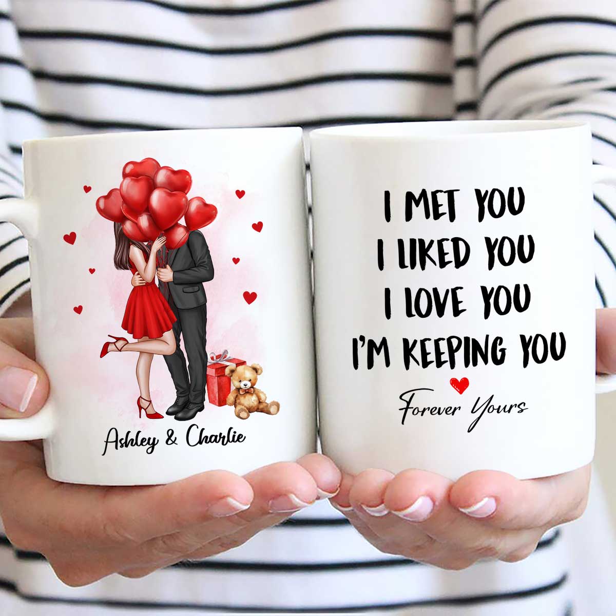 Elegant Couple I Met You I Love You Personalized Mug