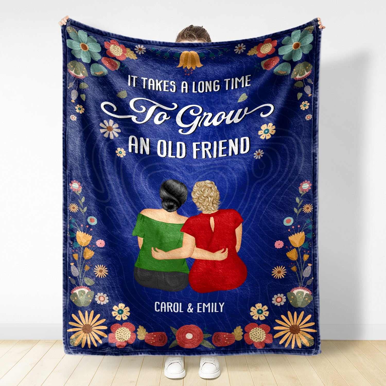 To Grow An Old Friend - Gift For Bestie - Personalized Fleece Blanket